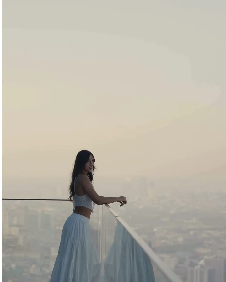 MariBank creator on the King Power Mahanakhon skywalk, Bangkok